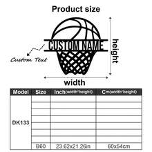 1pc Customized Name Metal Basketball Hoop Sign Decor, Basketball Iron Wall Art, Indoor Decor, Outdoor Basketball Court Wall Hanging, Basketball Enthusiast Gift, Home Decor, Modern Art Basketball Decor, Wall Decor, Room Decor, Living Room Decor, Bedroom Decor, House Decor, Personalized Gift Craft - Multicolor - View 57