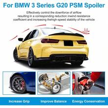 KHK Trunk Spoiler 2019-2024 3 Series 330i M340i & 2020-2023 G80 M3| PSM Style Rear Wing Spoiler, Glossy Black ABS Body Kit Accessories - PSM Style - View 5