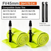 Pollycycle 2pcs Mountain Bike Bicycle Inner Tubes, Suitable For 26/27.5/29 Inch Mountain Bikes, Road Bikes, Ultra-Light TPU Material, Puncture-Resistant, 45mm Presta Valve - Multicolor - View 9