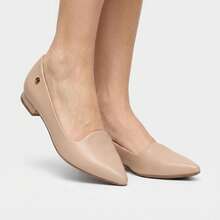Vizzano Women's Flat Shoes, Low Block Heel, Pointed Toe, Comfortable, Original - 米色 - 查看 3
