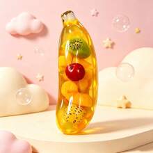 1pc Slow Rebound Maltose Filled Banana Squeeze Toy, Soft Stress Relief Toy, Random Style Random Color, Pressure Release Desktop Decor, Suitable For Home Office Classroom Birthday Halloween Christmas Gift - Multicolor - View 8
