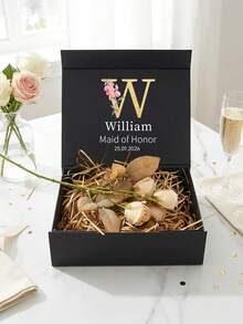 1pc Wedding Role Gift Box, Personalised Bridesmaid Proposal Gift Box,Customize Text, Bridesmaid Gift Box, Maid Of Honour Bridesmaid Box Box - Multicolor - View 2