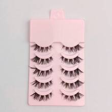 5 Pairs Fox Eye Slanted Lifted Full Strip Lashes, Game-Changer For Hooded Eyes, Light Western Style, Full Clear Soft Band False Eyelashes, No Irritation & Easy To Apply, For Daily & Party Eye Makeup - View 8