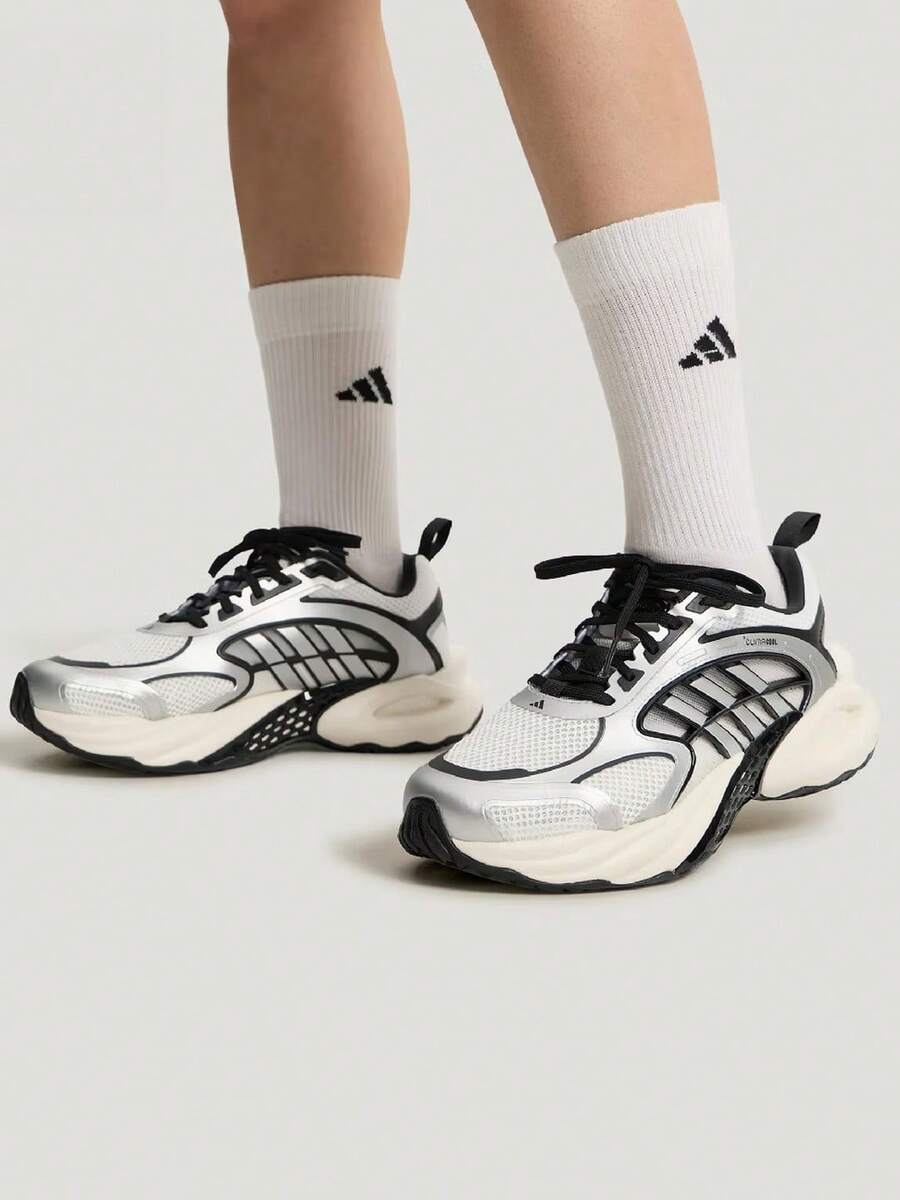 Adidas Giày thể thao mới CLIMACOOL giày lưới thoáng khí unisex giày chạy bộ đệm BOOST - Đen và trắng/bạc - Xem 1