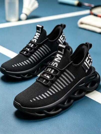 milikuyou Spring/Summer New Lightweight Breathable Plus Size Men's Shoes, Comfortable Wear-Resistant Knitted Mesh Shoes, Extra Plus Size Women's Sports Shoes, Outdoor Casual Sports Shoes, Fashion Streamlined Hollow Design, Shock-Absorbing Soft Sole Casual Running Shoes, Suitable For Daily Commute, Streetwear, Casual Outings, Indoor/Outdoor Running And Fitness, Travel Hiking, Campus Sports And More, Random Pattern, Irregular Pattern, Men's Tennis Shoes, Training Shoes, Women's Sports Running Shoes