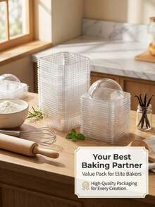Transparent Packaging Box For Hamburger, Tiramisu, Cream Cake, Sandwich, Bento, Basque Cheesecake Takeout Box 20/50pcs - Transparent - View 10