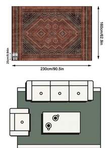 1PC European & American Vintage Persian Middle Eastern Classical Totem - Soft Faux Cashmere Area Rug, Bathroom, Kitchen, Entryway, Hallway, Bedside, Living Room, Bedroom, All Season Machine Washable Floor Mat, Aesthetic Home Decor - Multicolor - View 15