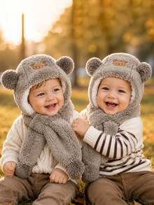 Cozy Hat For Fall And Winter – Featuring A Cute Bear Design, Soft And Warm, Perfect For Everyday Wear - Multicolor - View 4