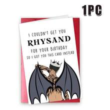 1pc Funny Birthday Card - "I Sent You This Card" Humorous Design With Crowned Bat Illustration, Suitable For Men And Women, Perfect For Family And Friends, Unique Birthday Gift For Fans, Birthday Card, Christmas Decor, Home Christmas Gift, Christmas Decoration - Multicolor - View 9