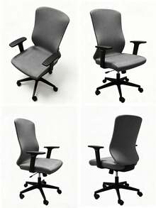 1PC, Household Items, Super Soft Milk Silk Office Chair Cover, Computer Chair Cover, Wear-Resistant And Stain-Proof, Anti-Cat Paw, Comfortable And Soft, Integrated Type, Office Chair Set, Chair Cover - Dark Grey - View 4