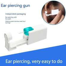 1/2/4/10/24PCS Disposable Ear Piercing Gun With Built-In 4mm Earring Studs, Hypoallergenic Ear Piercing Kit - Second Generation White Diamond - View 7
