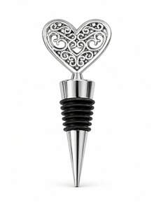 2pcs/5 Styles Decorative Wine Bottle Stoppers, Elegant Heart & Star Design, Suitable For Beverage Bottles, Home Dining, Birthday Parties & Gatherings - Multicolor - View 9