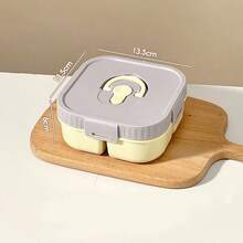 900ML Divided Portable Square Plastic Lunch Box With Handle, Microwave , Leak-Proof Sealed Fruit Salad Food Storage Container, Suitable For Students, Home, School, Office, Outdoor Camping, Picnic, Travel, Back To School - Multicolor - View 12