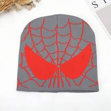 Disney Spider-Man Knit Hat | Spring/Winter Warm Hat, Spider Web Pattern & Eye Design | Soft Warm Hat, Suitable For Outdoor Sports, Running, Cycling | Unisex Casual Street Style Skull Cap Gift | Red Black Gray Blue - Knit Hat - View 10