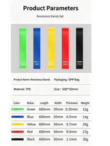 Yoga Resistance Bands, Hip & Back Training Loop Bands, Suitable For Squats, Stretching, Strength Training, Outdoor Fitness & Home Workout. Quiet Design, Multiple Color Options, Can Be Used As Office Supplies - A - View 6