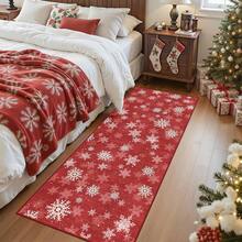 Alfombra de pasillo antideslizante para dormitorio, alfombra lavable con reverso de goma - Alfombra suave de pelo corto para cocina, lavandería, baño (61 x 244 cm, beige/marfil) - Burdeos - Ver 10