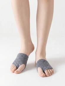 1/3/4 Pairs Bikini Cotton Split Toe Socks, Summer Thin Half-Palm Invisible Two-Toe Socks, Matching Flip-Flops - Multicolor - View 7