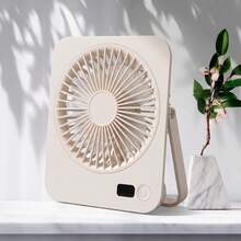 GICOOK 1200mAh Portable USB Plug-In Desktop Fan, Ultra-Quiet Adjustable 180° Folding Design, Suitable For Home Office Travel, Multi-Functional Cooling Device, Lightweight Cooling Fan Electric Fan Hobby Small Fan Mini Fan - White - View 9