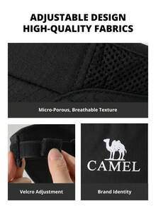CAMEL CROWN Empty Top Sun Visor Hat, UV Protection Quick Dry Sports Cap, Lightweight Sun Hat For Running & Tennis In Summer - Black Agate - View 3