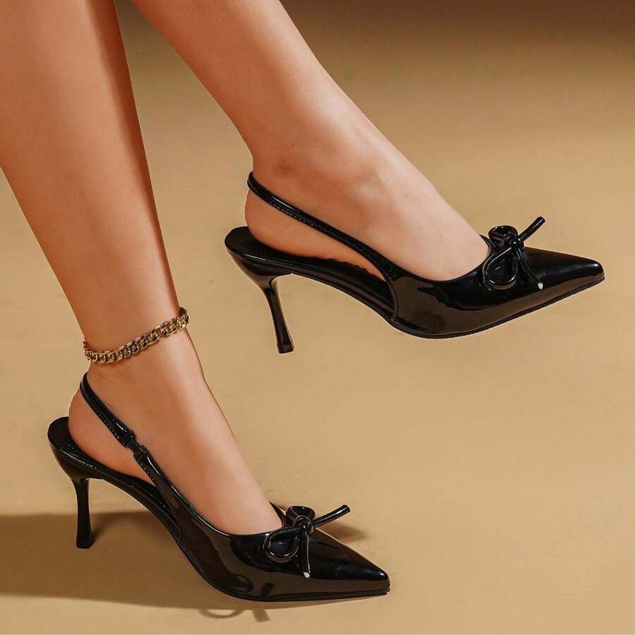 GAN AI ISPORTE Nuevas Sandalias para Mujer Cerradas con Lazo Tacón Grueso Sin Cordones Hebilla Cómodas Transpirables para Fiestas Navideñas Citas y Vacaciones - Azul índigo - Ver 1