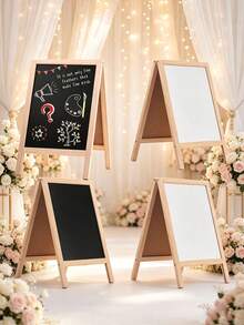 1 buah Papan Tulis Dua Sisi Ukuran 19*30cm/25*40cm, Cocok untuk Dekorasi Pernikahan, Pajangan Pesta Ulang Tahun, Dekorasi Rumah, Papan Nama Toko, dan Poster - papan gambar - View 1