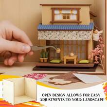 Blank Unfinished Wooden Model Display Box, Christmas Gift Box, Large Size Design, Suitable For Handicrafts, Miniature Models, Dollhouse, Tropical Rainforest Scene (4-Sided Display) DIY - 1PC - View 3