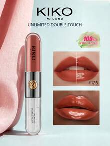 KIKO Milano UNLIMITED DOUBLE TOUCH 126 雙面唇彩，持久不暈染，高顯色，霧面與亮面妝效，適合日常使用，禮品套裝，6ml/0.2 Fl.Oz - 126 - 查看 1