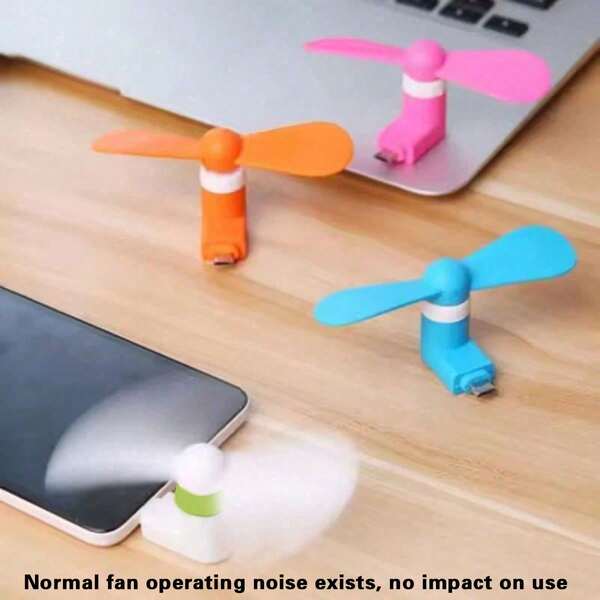 Mini Type-C Plug Fan, Portable Handheld & Desktop Clip-On Fan, Cooling Fan, Ideal For Office, Travel & Mobile Devices, Perfect Gift Choice.Normal Fan Operating Noise Exists, No Impact On Use