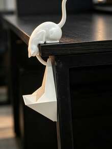 1pc Cute Hanging Cat-Shaped Succulent Planter, 3D Printed Kitten Desk Flower Pot, Minimalist Style Desktop Plant Stand, Creative Home Decor - A - View 7