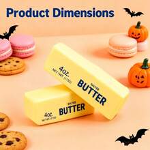 1pc Butter Squishy Toy, One Size, Random Shipment, Realistic Butter Squeeze Toy, Halloween Slow Rebound Fidget Toy, Halloween Prank Toy, Realistic Food Squishy, Halloween Gift/Halloween Decoration/Monster Squishy - Multicolor - View 5