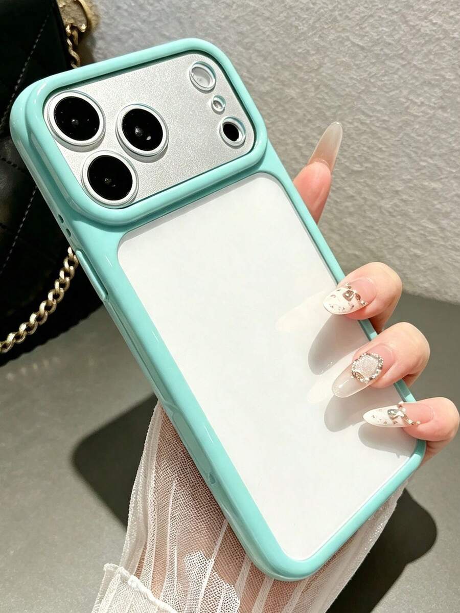 KOOLIFE 1 buah Casing Pelindung PC TPU Magnetik Transparan Warna Hijau Air, Dilengkapi Airbag, Bingkai Pelindung Kamera Anti Gores, Perlengkapan Penting untuk Perjalanan Sehari-hari, Kompatibel dengan iPhone 17/16/15 Pro Max - Baby Blue - View 1