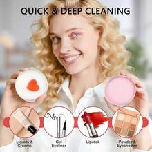 Makeup Brush Cleaning Soap With Silicone Cleaning Pad, Solid Brush Cleaner For Deep Cleaning Makeup Brushes And Beauty Sponges - One Size Fits All - View 3