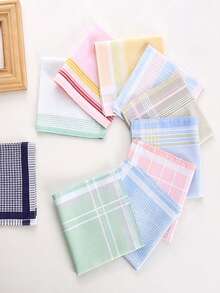 3pcs 28cm Satin-Like Soft Small Square Handkerchiefs, Absorbent Sweat Towels, Gift Handkerchiefs - Multicolor - View 3