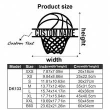 1pc Customized Name Metal Basketball Hoop Sign Decor, Basketball Iron Wall Art, Indoor Decor, Outdoor Basketball Court Wall Hanging, Basketball Enthusiast Gift, Home Decor, Modern Art Basketball Decor, Wall Decor, Room Decor, Living Room Decor, Bedroom Decor, House Decor, Personalized Gift Craft - Multicolor - View 3