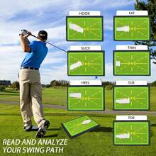 Golf Putting Mat Suitable For Different Skill Levels, Golf Hitting Training Mat, Swing Path Feedback/Analysis Golf Practice Mat, Precision Pro Swing Mat - Multicolor - View 2