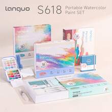 16-Color Solid Watercolor Gift Set, Pure And Delicate Colors With Rich Layering, Smooth Lines And Comfortable Grip, 4-In-1 Water Bucket + Paint + Palette + Brush, Portable For On-The-Go Creation, Back To School - Multicolor - View 9