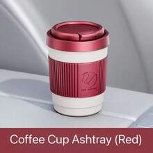 Car Ashtray Creative Multifunctional With Lid Automatic Car Ash Collector High-End Storage Item Car Coffee Cup Ashtray Metal Inner Liner Anti-Ash Fly With Lid Creative Personalized High Aesthetic One-Click Opening - Multiple Styles - View 14