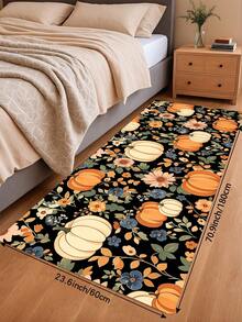 1/2pcs Autumn Thanksgiving Multi-Color Pumpkin Pattern Door Mat, Outdoor Welcome Mat, Carpet, Autumn Floor Mat, Thanksgiving Front Door Mat - Multicolor - View 11