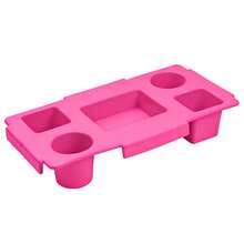 EVA Portable Carry Storage Tray, Multifunctional Bag Organizer Tray, Waterproof Lightweight Outdoor Accessory Tray For Family Trip, Beach Swimming, Picnic, Camping, Travel Sundries Arrangement - Rose Red - View 6