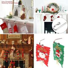 2/1pc Christmas Stocking Hooks, Fireplace Hooks, Non-Slip Christmas Tree Decoration Hooks, Portable Multi-Purpose Metal Hooks, Suitable For Birthday Party, Wedding, Christmas Decoration, Fireplace Stocking Hooks - Multicolor - View 2
