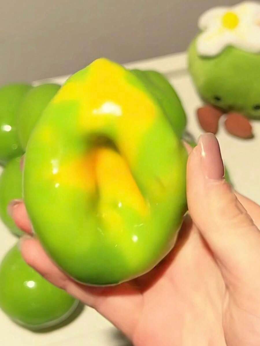 Handgjord krispig mangostressboll, färgskiftande mjuk mangostressleksak, avslappnande squishy-leksak, crunch squishy - Multifärgad - Visa 1