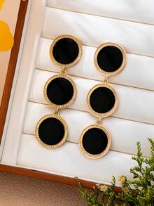 1 Pair Fashionable Oversized Oil Drop Earrings For Women - Geometric Teardrop Earrings - View 7