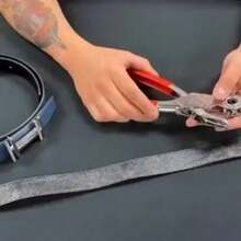 1pc Precision Artificial Leather Punch Tool - Multiple Sizes, Suitable For Belts, Watch Straps And Handbag Shoulder Straps, Durable Alloy Craft And DIY Accessories, Easy To Use, Perfect For Leather Processing Projects, Leather Processing Tools - Red - View 4