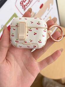 Casing Earphone Cherry Hunting Dog dengan Motif Polka Dot dan Pita, Dilengkapi Fungsi Saklar, Jendela Pop-Up dengan Penyangga untuk Mencegah Jatuh, Kompatibel dengan 4 Pro, 2 Pro, 3 Pro. Tersedia dalam Berbagai Warna. Cocok Sebagai Hadiah untuk Musim Kembali ke Sekolah, Hari Valentine, Natal, dan Ulang Tahun. - MultiWarna - View 10