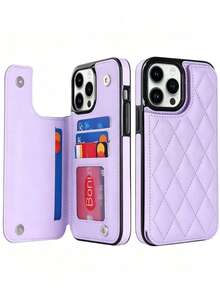 Luxury Genuine Leather Flip Wallet Phone Case With Card Slots, Compatible With Samsung Galaxy And Pixel. - Mauve Purple - View 81