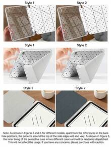 Kingsung Simple Polka Dots Pattern Y-Shaped Folding Acrylic Tablet Case Compatible With Samsung Tablets/Pad Mini6/7/9.7/10.2/10.5/10.9/12.9/Pro 11, 10th Generation, Protective Cover Supports Multi-Angle Adjustment, Six Ways To Place The Bracket, Built-In Pen Slot, Anti-Drop Protection, Automatic Wake/Sleep.Compatible With Kindle Paperwhite 12th Gen 2024,Kindle 11th Gen 2022,Clara Colour. - Multicolor - View 8