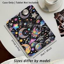 1pc Tablet Protective Case With Stand, Moon, Star, Cloud Pattern, Suitable For Honor 8/9/10/X8/X8A/X9/X8Pro/X9Pro/ MatePad Se 11 Inch/MatePad 11 Inch/11.5 Inch/MatePad Pro/Apple 10th/11th Gen 2025 (A16) - Style 53 - View 3