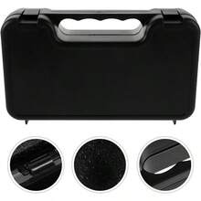 Portable Hard Case For Condenser Microphone Plastic Microphone Storage Box With Anti-Scratch Lining And Handle For Recording Studio And Travel 9.56X5.31X2.36In - 多色 - 查看 9