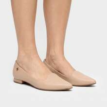 Vizzano Women's Flat Shoes, Low Block Heel, Pointed Toe, Comfortable, Original - 米色 - 查看 2