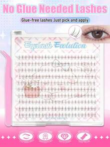 EYELASH EVOLUTION 6入組自黏式分段假睫毛（無需膠水），免膠水韓系偶像風假睫毛－全新輕量分段式（ACE Idol系列小火焰下睫毛），打造漫畫風美睫；大容量可重複使用假睫毛，DIY單簇睫毛，輕鬆打造精緻眼妝，免膠水自黏設計，佩戴簡單方便，輕盈舒適，適合日常妝容、節日派對、音樂節、演唱會等場合 - D - 查看 3